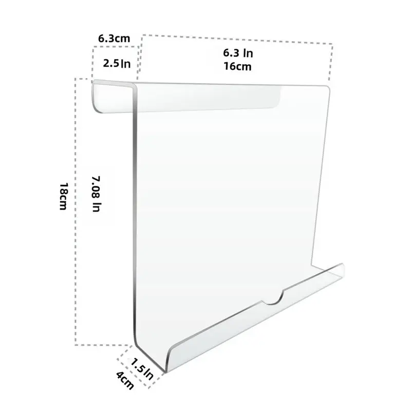 DT19 Treadmill Tablet Holder Acrylic, Portable Reading Rack for Exercise Bike, Clear Display Stand
