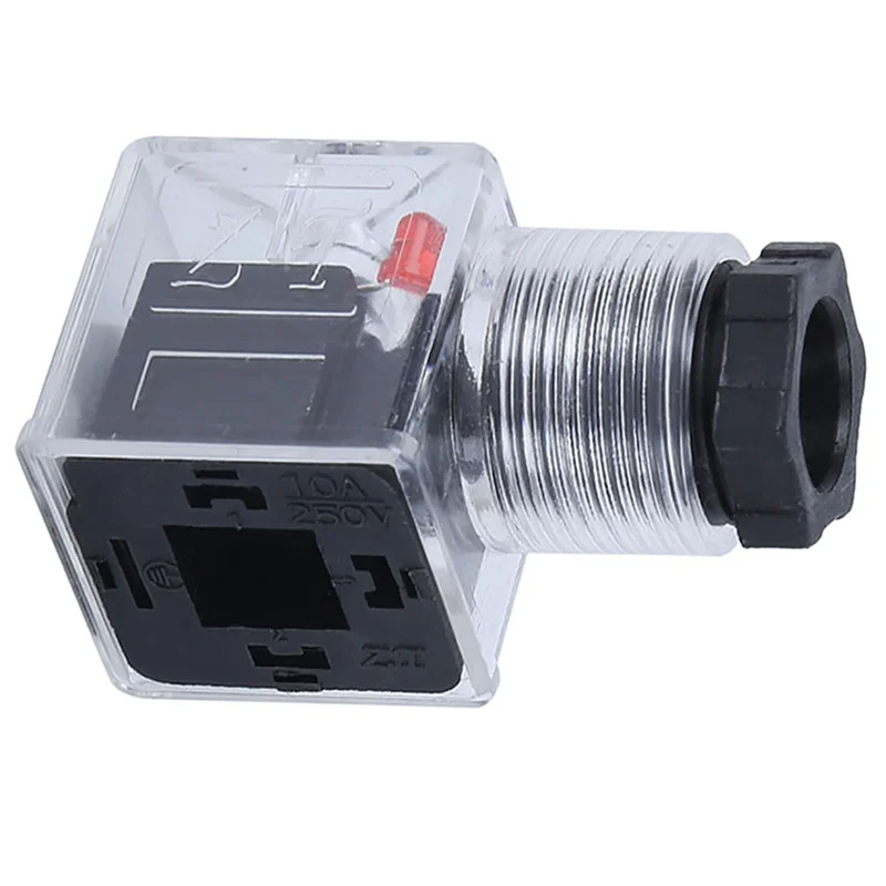 【Solo all'oggi!】Accessori universali per spina bobina di tensione trasparente per elettrovalvola idraulica DC24V da 5 pezzi