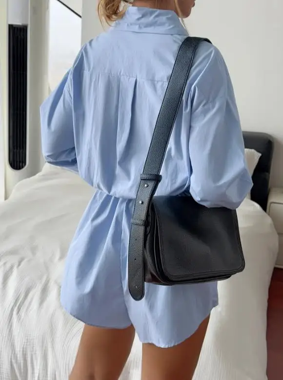 2025秋冬新作ファッションカジュアルエレガントセクシーボタン長袖トップスショートパンツジャンプスーツレディース服