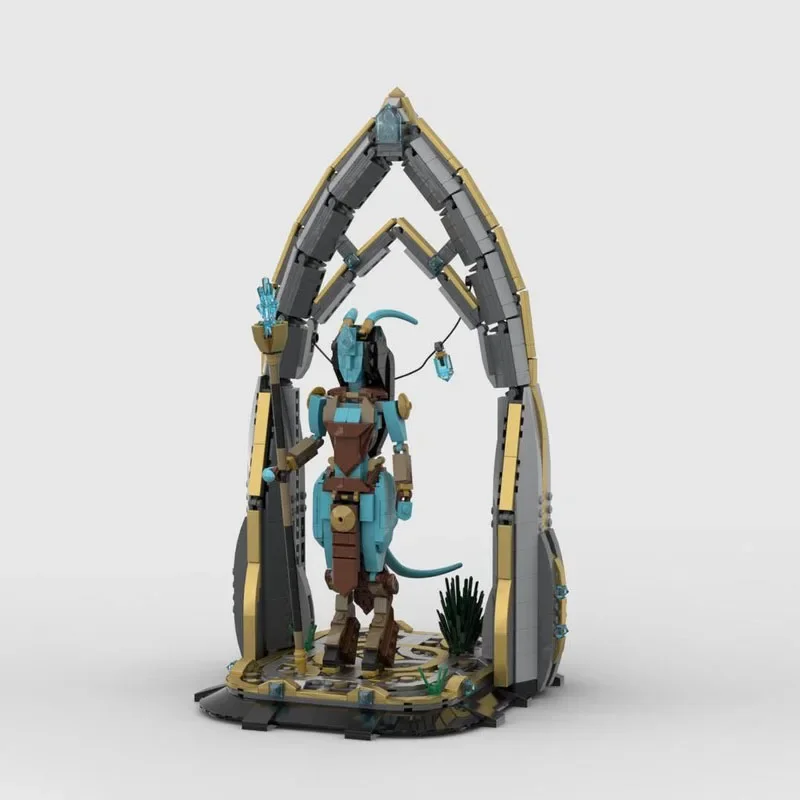 

1073 шт. Warcraftses Universe Draeneis Sorcerer фигурка детальная Moc Diy образовательная модель строительные блоки игрушки на день рождения подарок