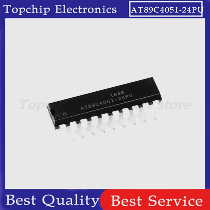 1-10pcs AT89C4051-24PU AT89C4051-24PI AT89C4051 DIP-20