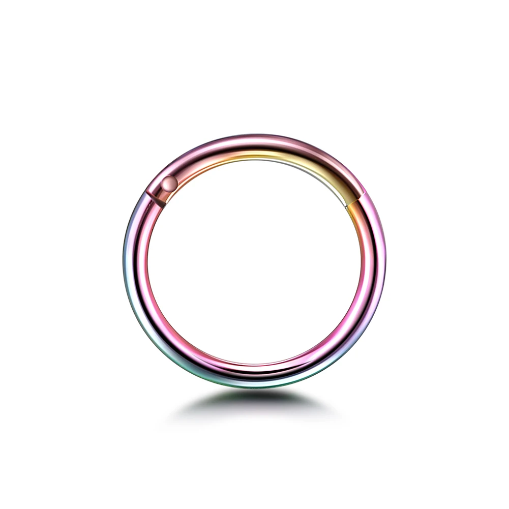 1PC 12G-20G Septum Piercing Chirurgenstahl Clicker Scharniersegment Ring Goth Nase Creolen Lippe Ohrknorpel Helix Piercings