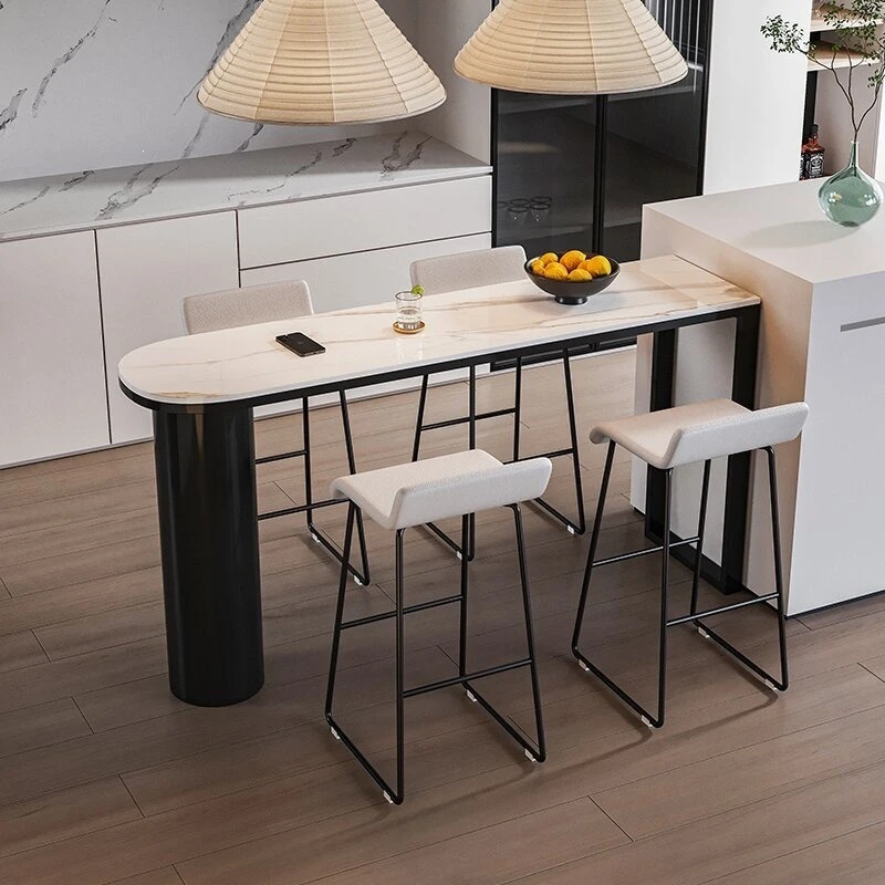Nordic light luxury bar table and chairs simple household living room sofa partition bar balcony window