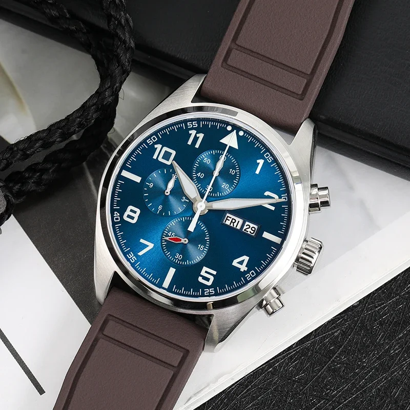 Militado ML04 39mm Quartz Watch Sapphire Crystal Super BGW9 Luminous 100m Water Resistant Stainless Steel Chronograph Watches