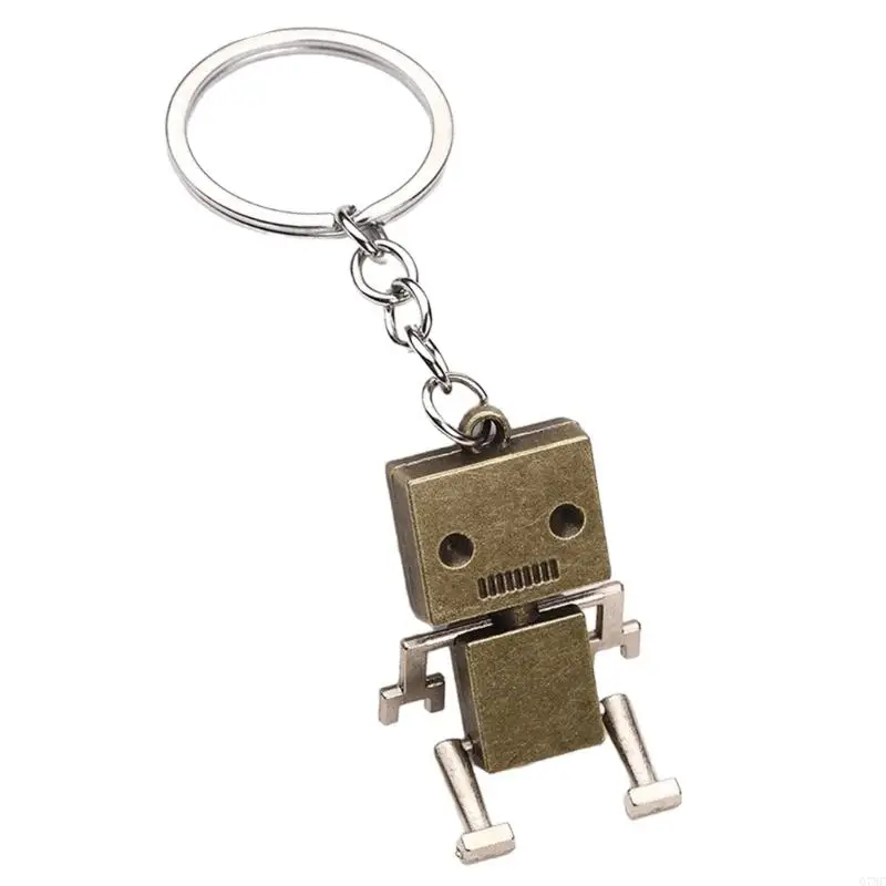 G7NC Creative Movable Robot Keychain Mặt dây chuyền cổ điển cho nam giới và nam giới quà tặng sinh nhật