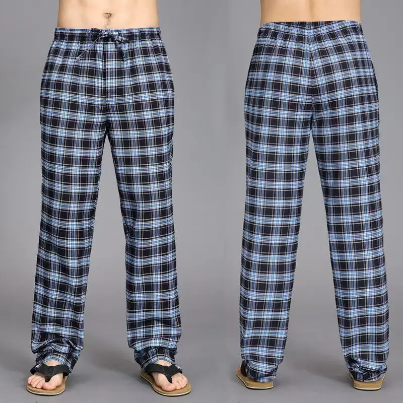 Good-Looking Spring and Autumn Pajama Pants for Men, Stylish Spring Loungewear, Casual Long Pants for Autumn, Loose-Fitting Plus-Size Air-Conditioning Pants