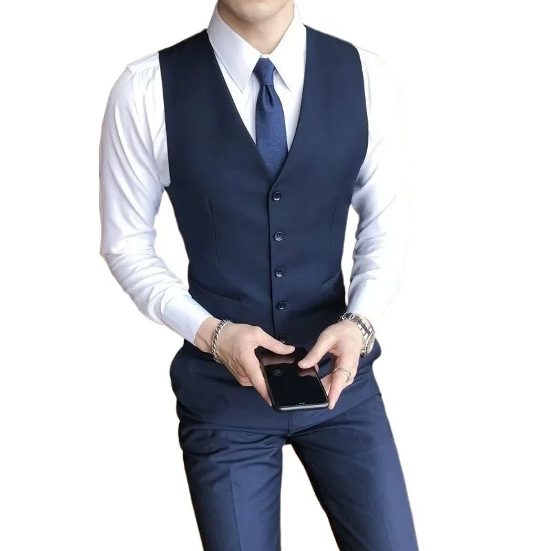 W185 Double Breasted Solid Color Groom Wedding Tuxedo Suit