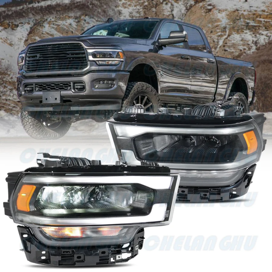 

For Dodge Ram 2019 2020 2021 2022 2023 2024 Car Accessories Front LED HeadLight DRL HeadLamp Turn Signal 68360179AD 68360178AD