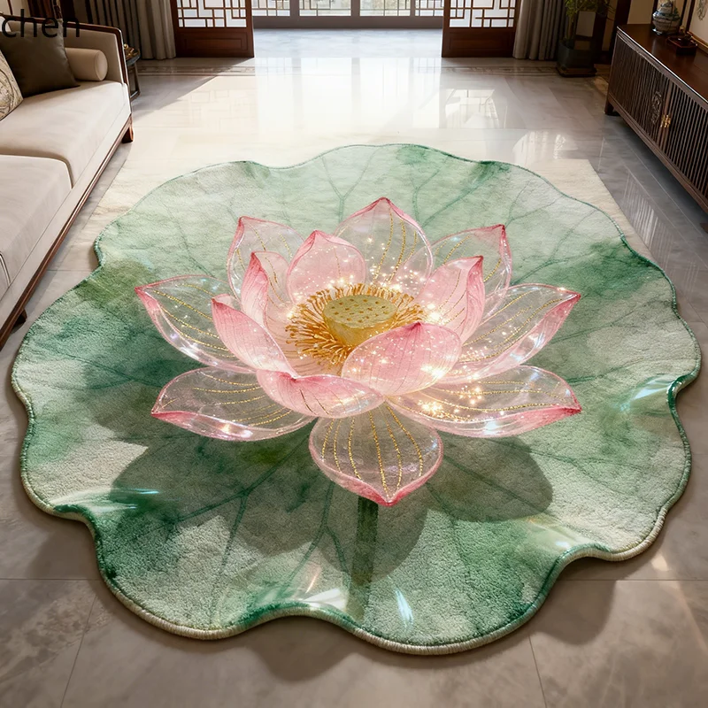 Cz chinese round lotus meditation carpet for home buddhist hall ancestral hall meditation mat lotus kneeling carpet