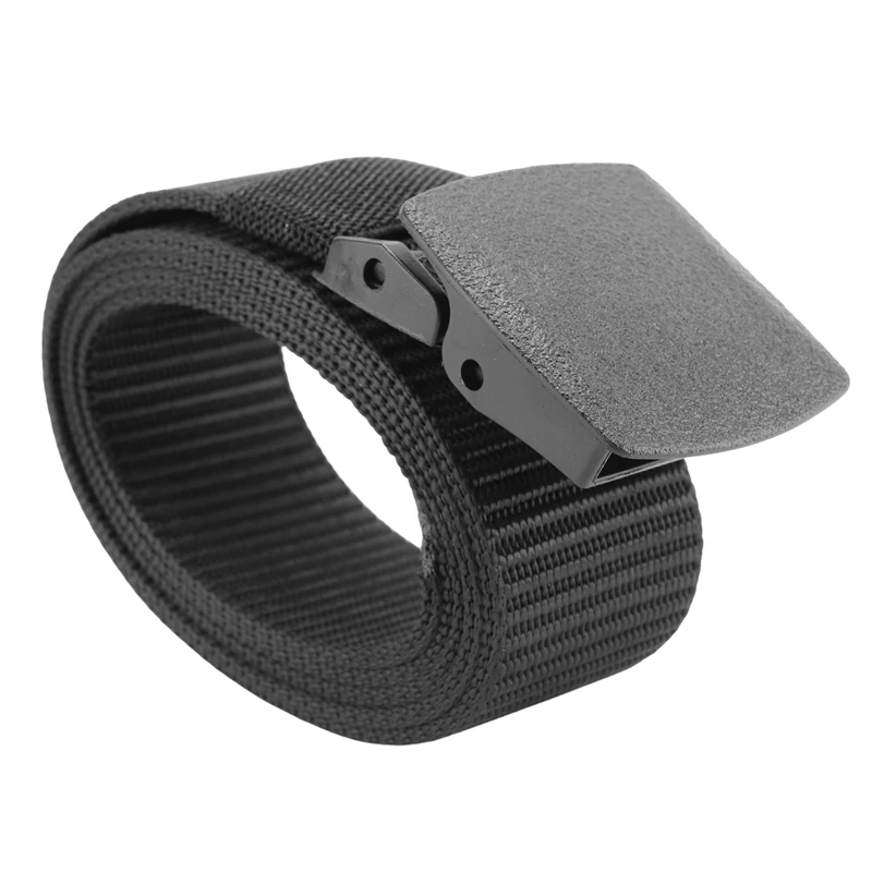 Ceinture en toile pour homme, sans métal, plastique, structure automatique