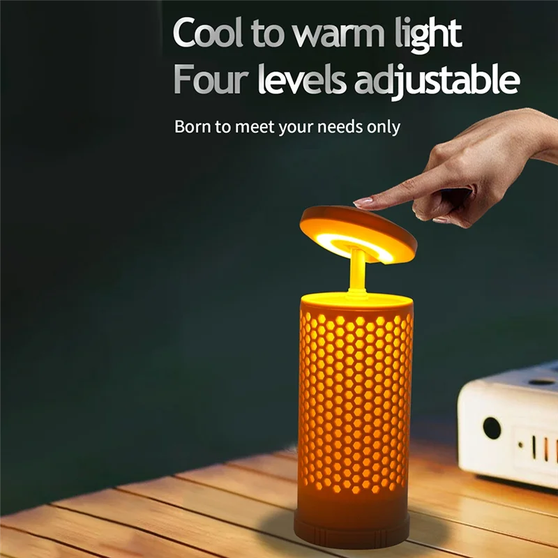 

ABCA-LED Camping Light USB Rechargeable Lamp Ambient Fill Light Outdoor Hanging Camping Lantern Atmosphere Lantern