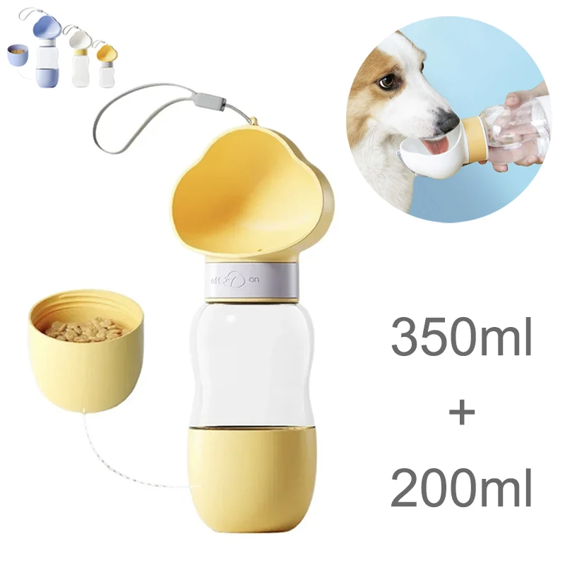 Portable Dog Drinker Pet Cloud Shape Dog Food Bowl Outdoor Large-caliber Cat Water Bottle Separable Cleaning Puppy Accessories