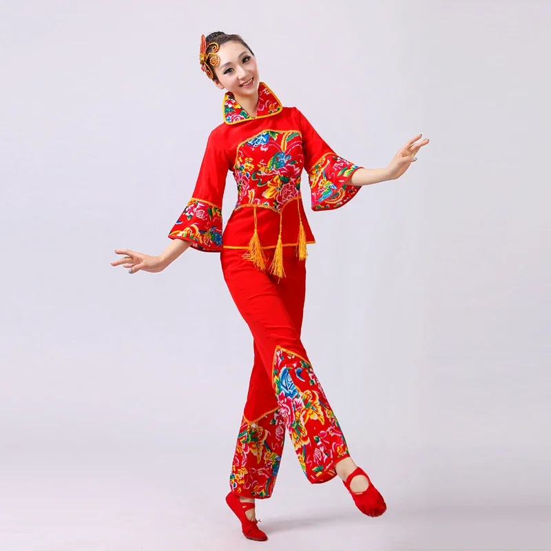 Ms. Yangko costume performance clothing adult female square dance performance costume stage dance fan waist drum costume