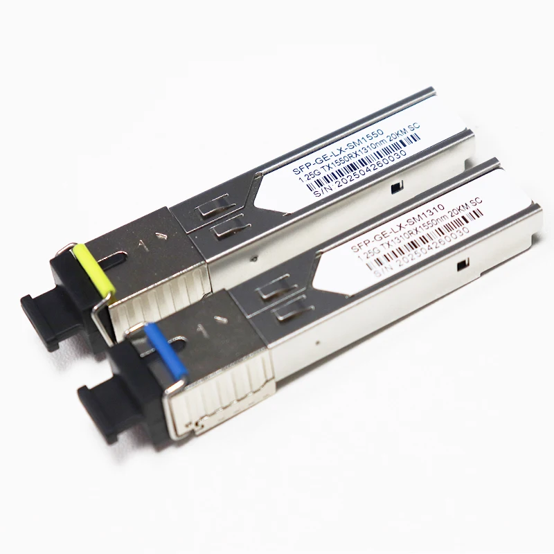 SC New SFP Transceiver SFP Module 1.25G 1310nm/1550nm 20km fiber switch Compatible module with Switch Optical Module