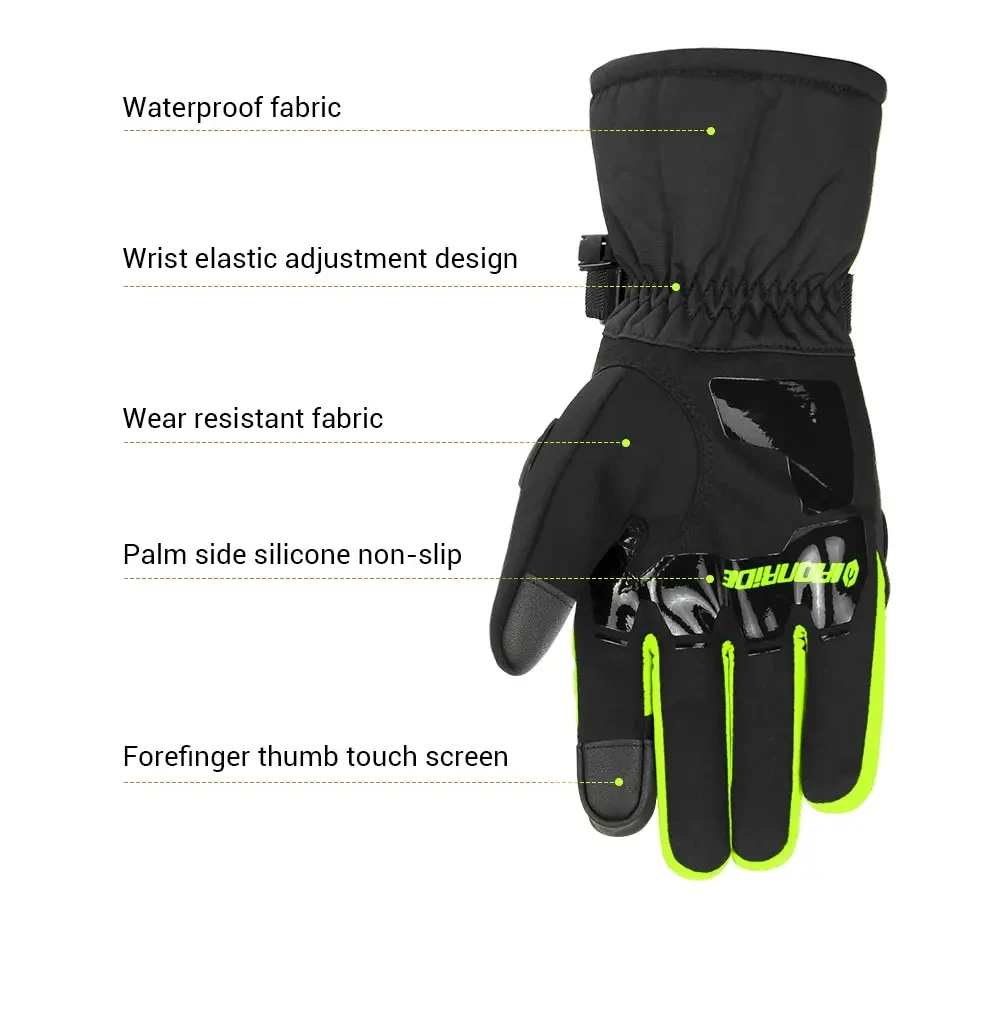 Motorrad Handschuhe Wasserdicht Winddicht Voll Finger Moto Motorrad Reiten Handschuhe Touchscreen Moto Motocross Handschuhe Winter – Detail 14