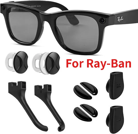 For Ray-Ban Meta Wayfarer Skyler accessories Sound duct windproof board light blocking sticker glasses nose pad anti slip cover