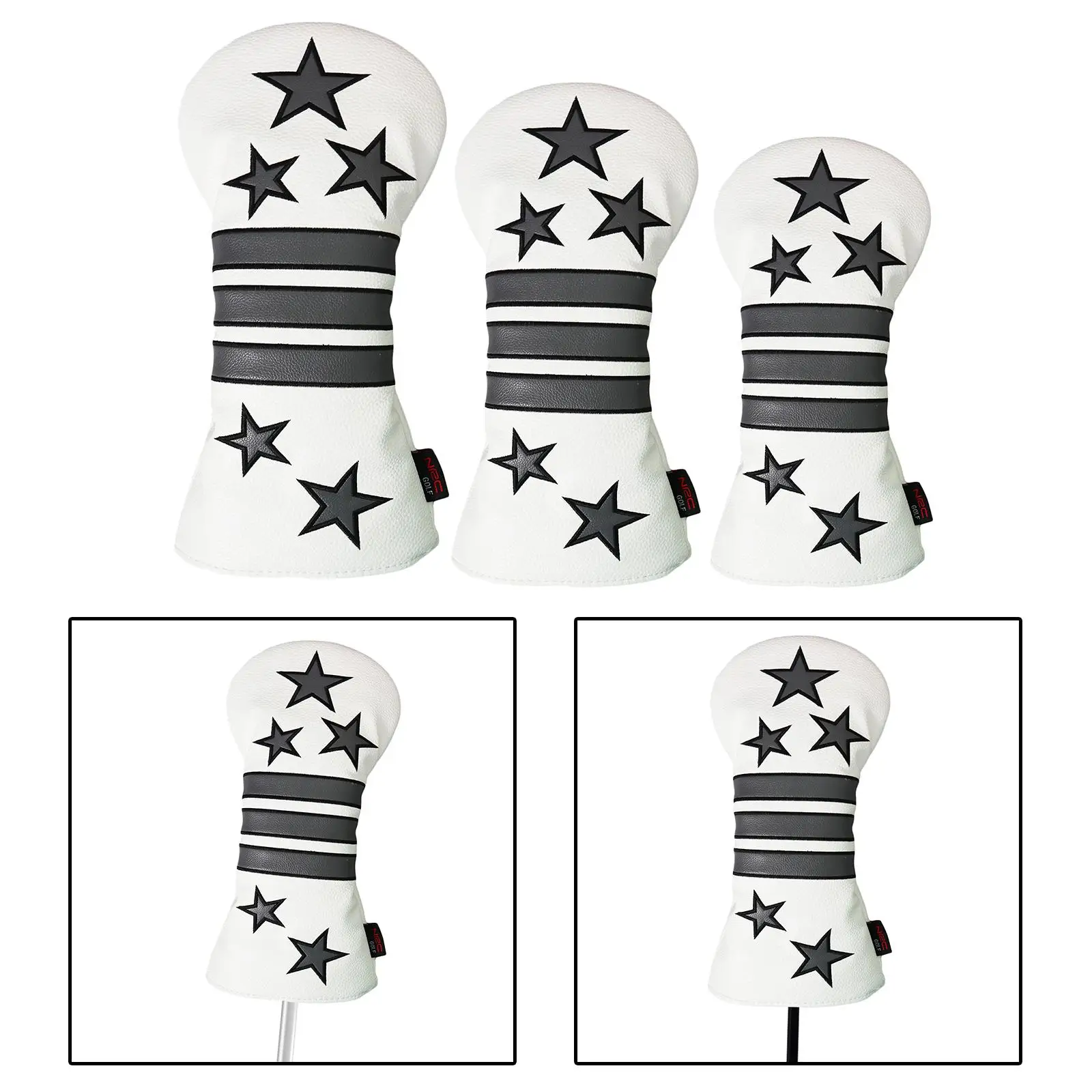 

PU Leather Golf wood Waterproof Antiscratch Non Utility Drivers Headcover Star Covers Golfer Gift Accessories