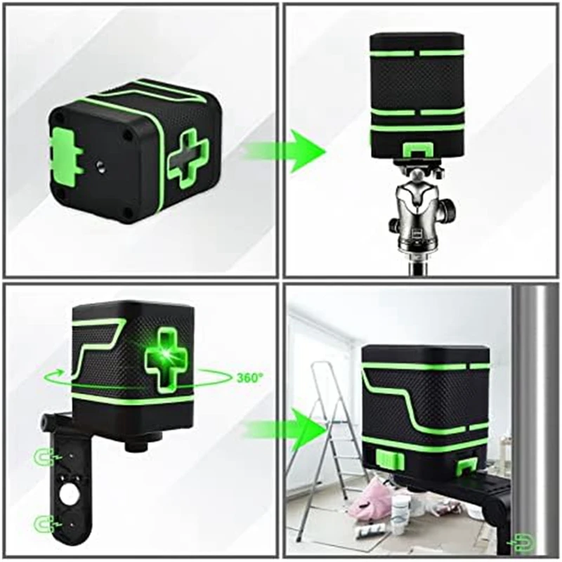 Laser Level Laser Level Tool Portable Green Light Level Bright Green Beam Crosshair (With Self-Leveling Function) image 3