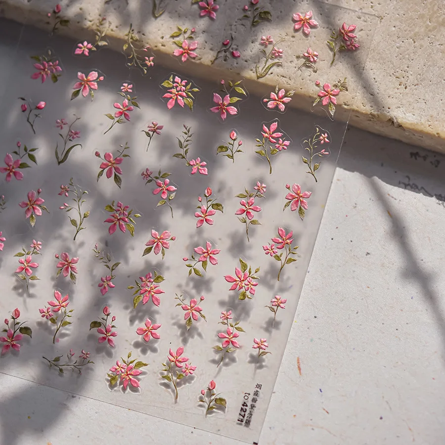 かわいい黄色の花のステッカー,ネイルアート用,1ピース,ステッカーアクセサリー,マニキュアツール,DIY