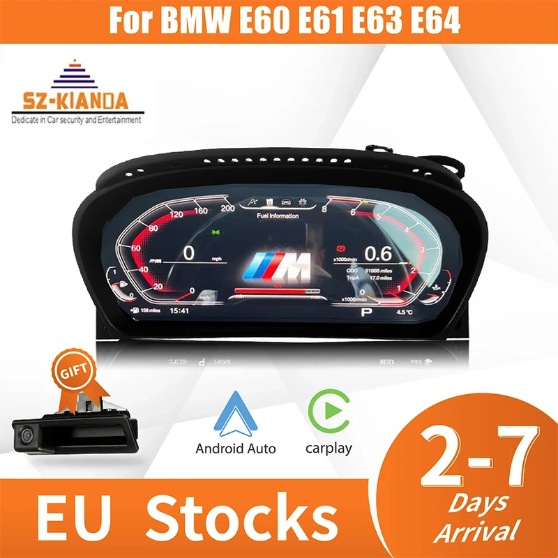 2024 Latest 12.3'' Original Digital LCD Dashboard For BMW 5 Series E60 E61 E63 E64 525D Cluster instrument Cockpit speedometer