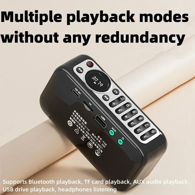 Mini altavoces portátil con Bluetooth, Radio impermeable para exteriores, sonido envolvente 360, caja de sonido para el hogar, Walkman, reproductor de música enchufable