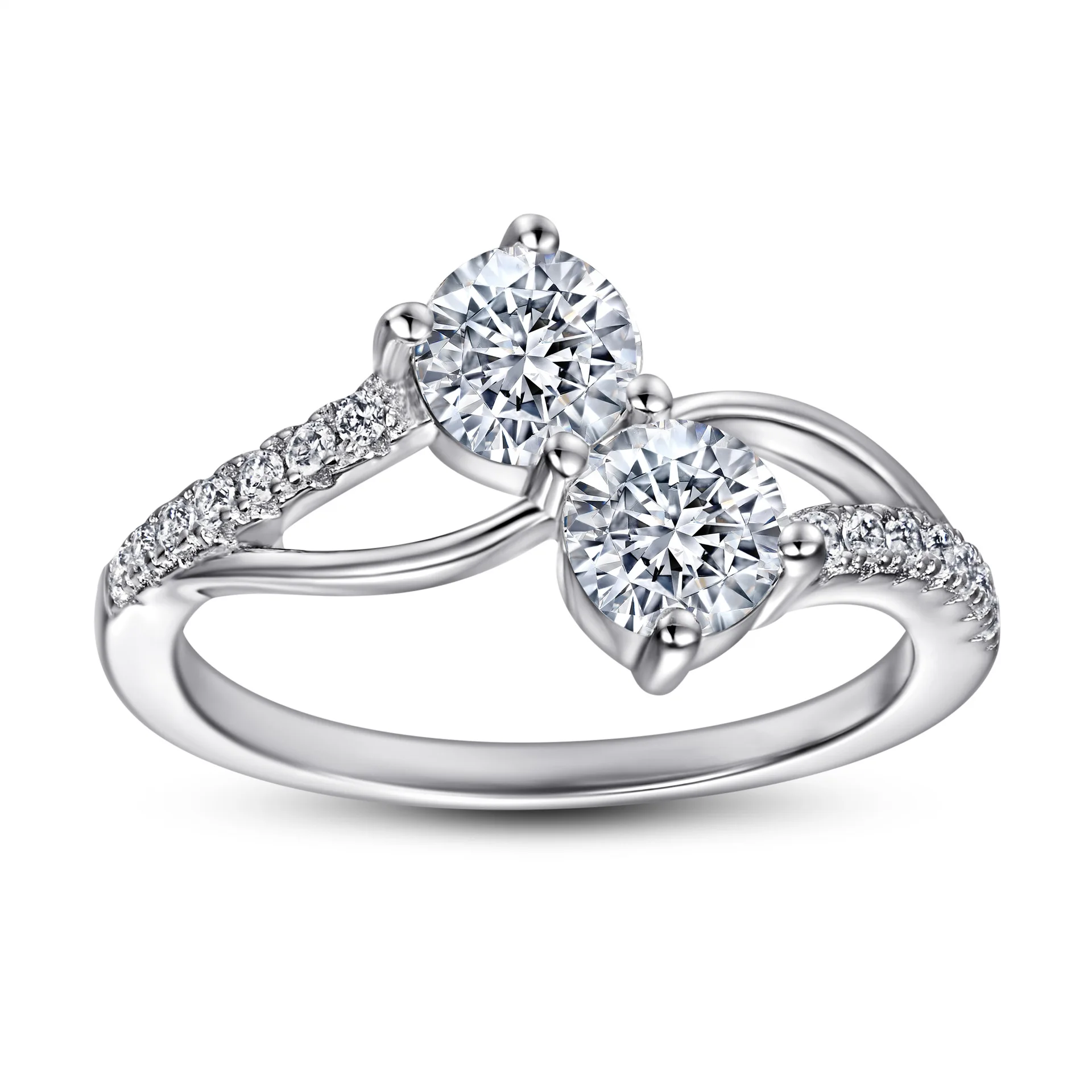 The New S925 Silver Creative 8-shaped Micro Set Double Zircon Minimalist Ring Accessory Is Sent As A Replacement