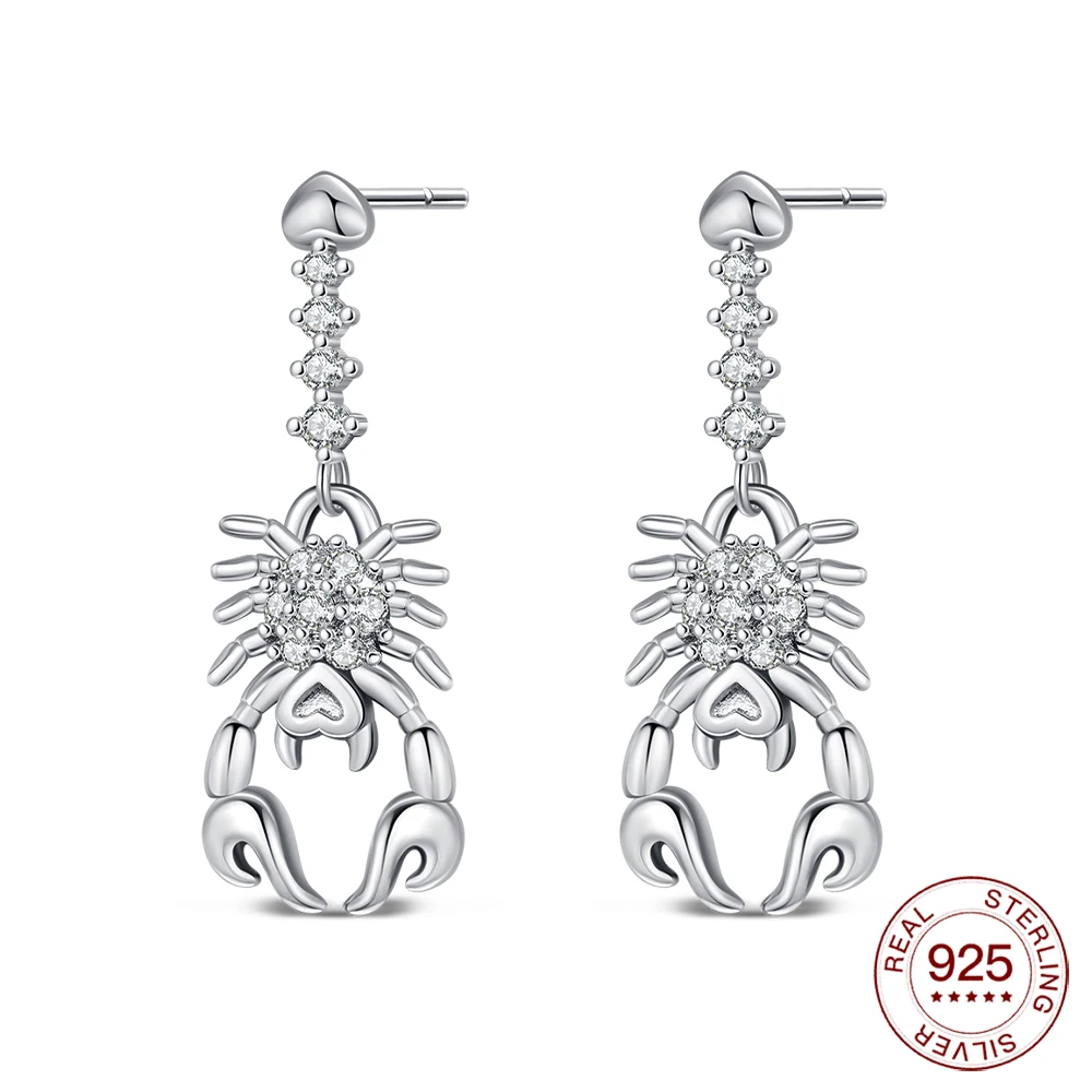 

New 925 Sterling Silver Scorpion Stud Earrings Hypoallergenic Earrings Zodiac & Gothic Jewelry Scorpion Gift For Women