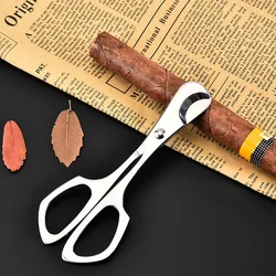 420 SS Cigar Cutter Double Blade Stainless Steel Metal Pocket Gadget Zigarre Cutter Knife Cuban Cigars Scissors Guillotine