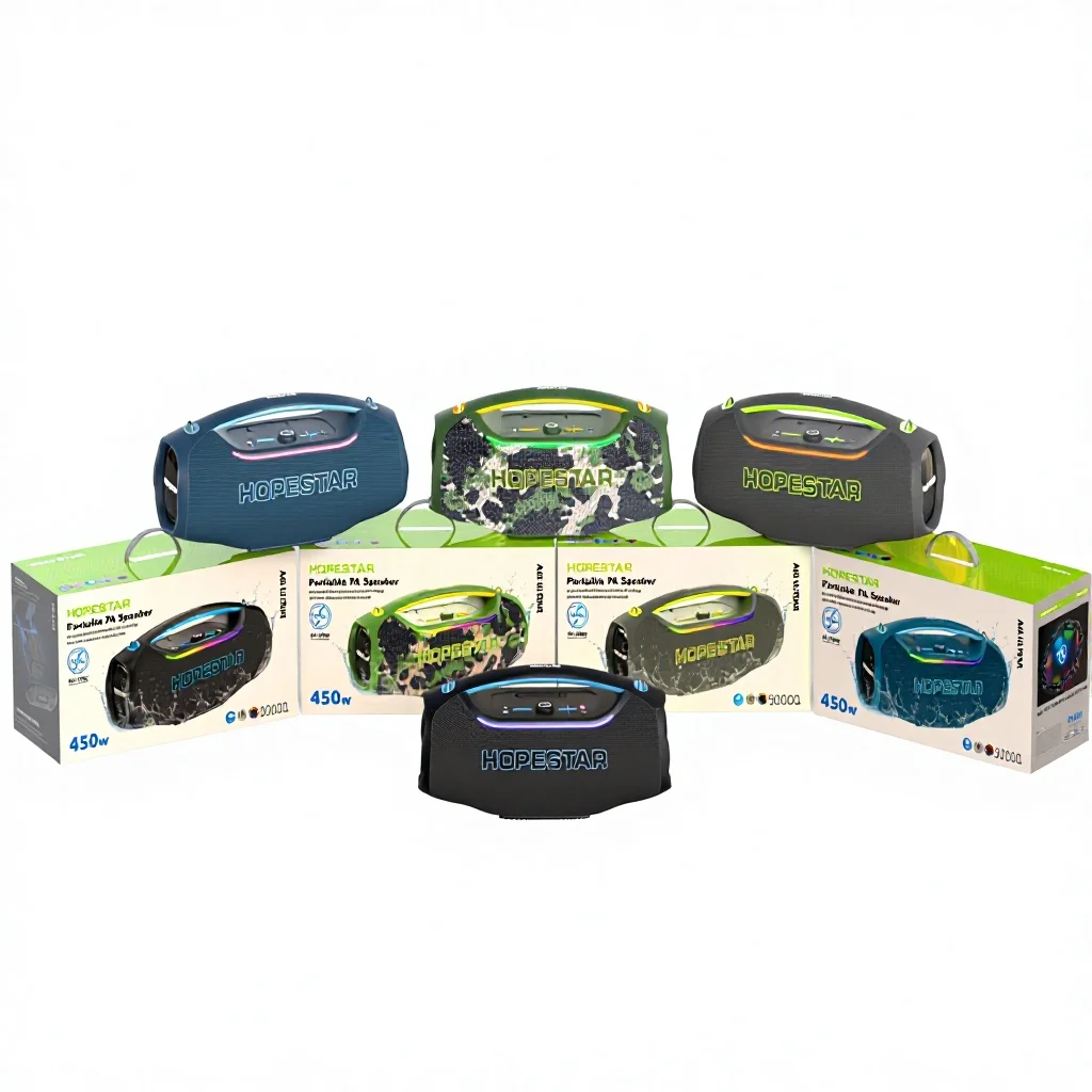 Original Hopestar A60 Ultra Outdoor Party Speaker Professional 450W Bass Powered Portable Subwoofer Wireless Connection Speaker