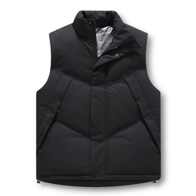 Men's Vest Jacket Fall and Winter Korean Fashion Stand Collar Sleeveless Thick Warm Casual Jackets Windproof Thermal Coats 6XL