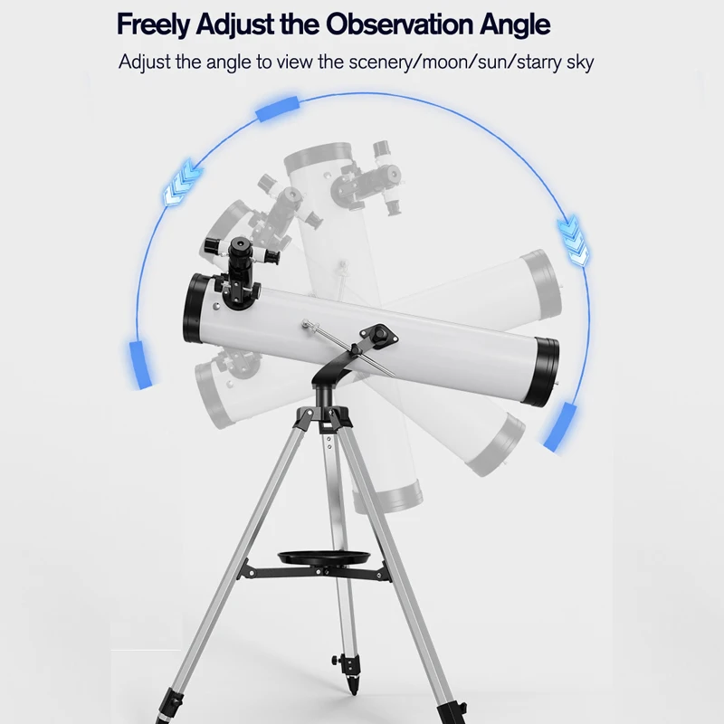 Imagem -04 - Telescópio Astronômico Profissional Grande Abertura Observação de Pássaros Lua Sol Monocular 350x 114 mm