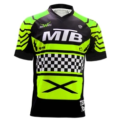 2022 Mens Short Sleeve Cycling Jersey MTB Downhill Shirt DH MX Uniform Mountain Bike Clothing Summer Motocross Wear T-shirt