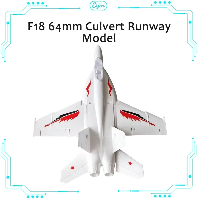 

F18 64mm Culvert Remote-controlled Aircraft Model Fighter Epo Fixed Wing Model Jet Aircraft Toy