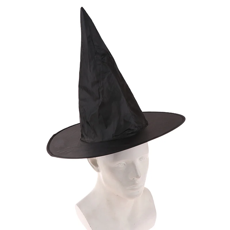 1Pc Halloween Black Witches Hat Cap Hanging Witches Hats Costume Accessory For Halloween Party Cosplay Favor Role Play