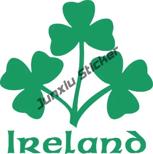 Ireland Oval Flag Country Code Euro IE Sticker Irish Lucky Shamrocks Weatherproof Decal Cover Scratches Car Accessories Exterior