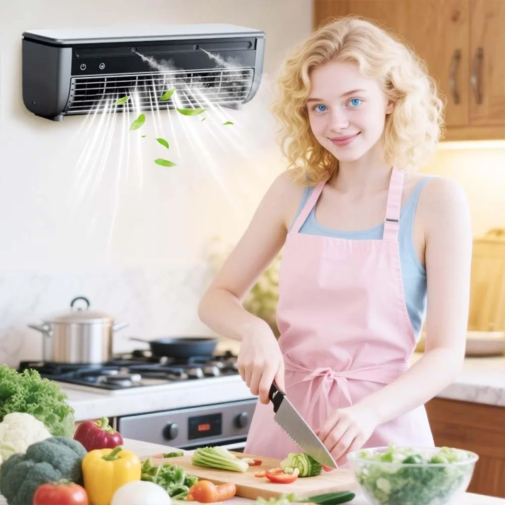 냉방 벽걸이 선풍기 강풍 충전식 선풍기 가정용 탁상용 스탠드형 리모컨 주방 에어컨