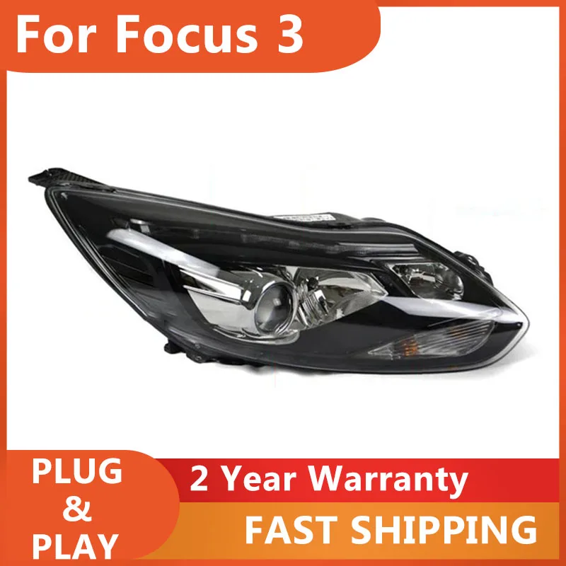 

KOWELL Car Styling for Ford Focus 3 Headlight 2015 2016 Focus Head Light ST Style DRL Turn Signal Low High Beam Projector Lens
