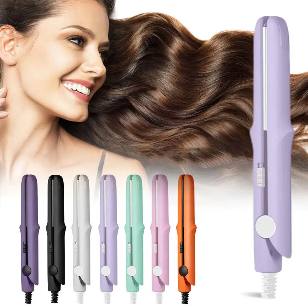 

Mini Curling Iron Hair Straightener Electric Ceramic Fast Heating Bangs Hair Curler Flat Curling Wand Women Hair Styling Tool