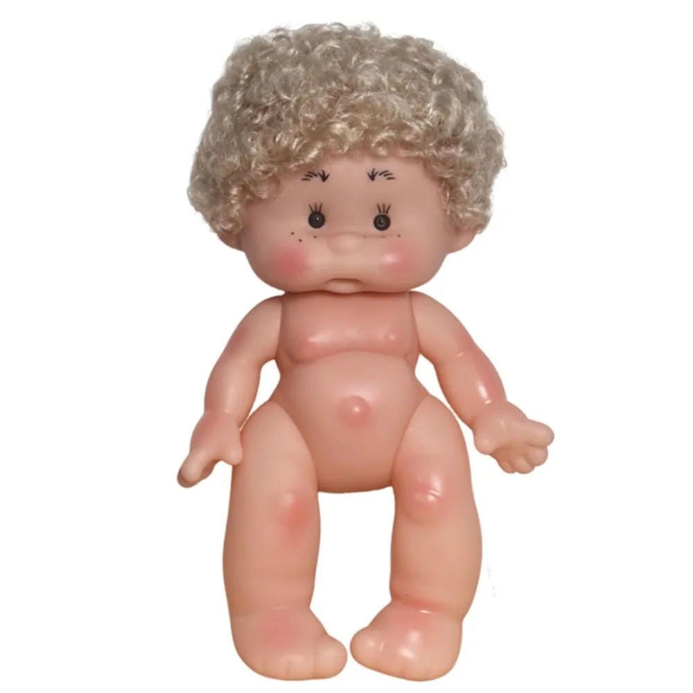 

Fashion Curly Hair 24cm Bean Eye Vinyl Dark Skin Dress Up Mia Potato Movable 11cm/24cm Action Figure Body Accessories