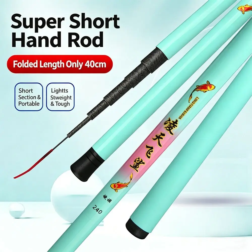 Durable Ultralight Telescopic Fishing Rod Travel Mini Stream Hand Pole Portable SuperHard Carp Feeder Lake view 3