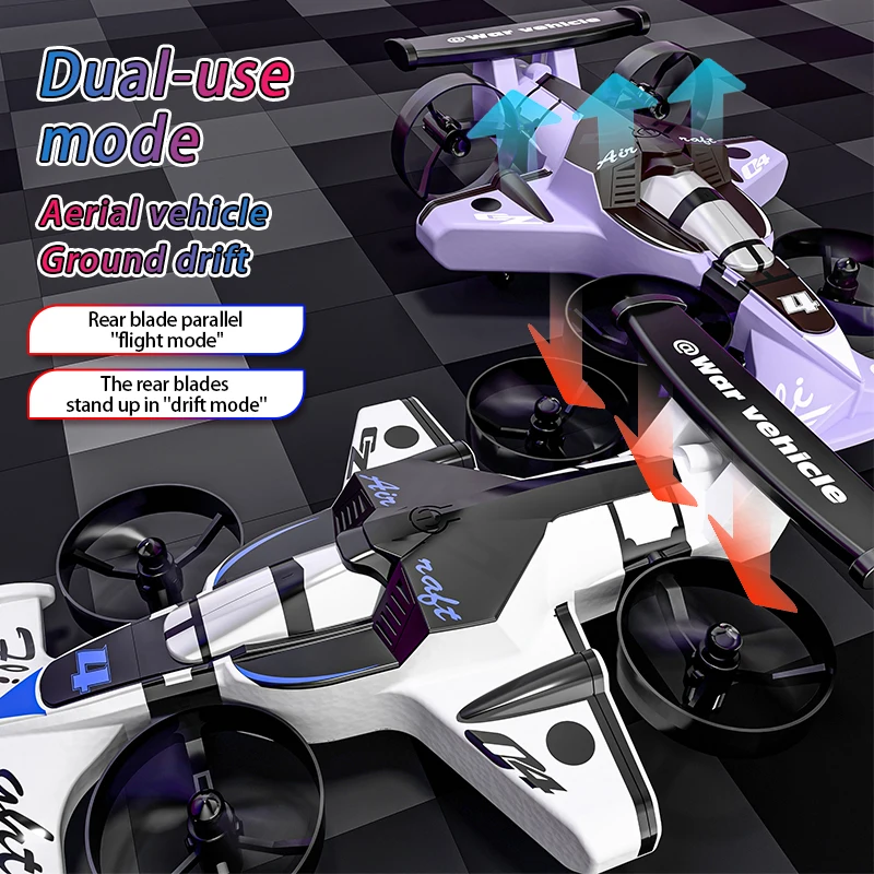 CZ04 Rc Aircraft Amphibious Remote Control Drift Car 360° Roll Headless Mode Land and Air Experience Speed and Excitement Plane