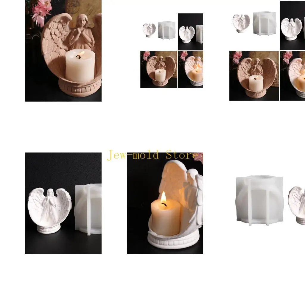 

C71B Holder Silicone Mold Bracket Molds Angel Handmade Art Supplies Suitable for Making Holder