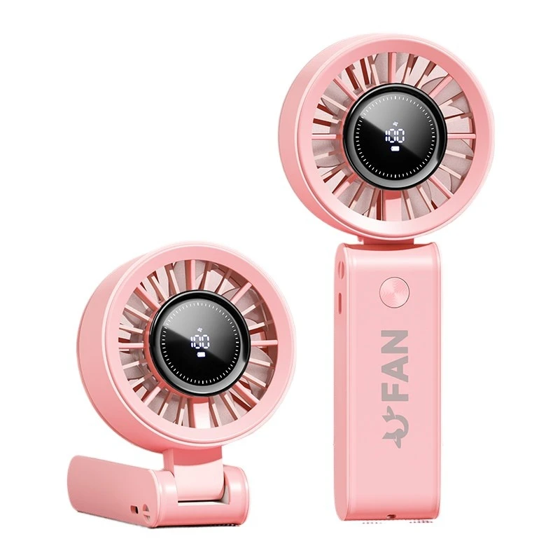Handheld small fan, semiconductor cooling, silent, strong wind power, long battery life, intelligent digital display
