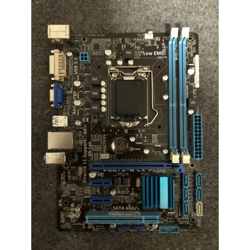 Placa-mãe mATX Usada para ASUS P8B75-M LX PLUS LGA1155 B75 DDR3 VGA DVI USB3.0 com Proteção Contra Surto para PC de Escritório em Ótimo Estado