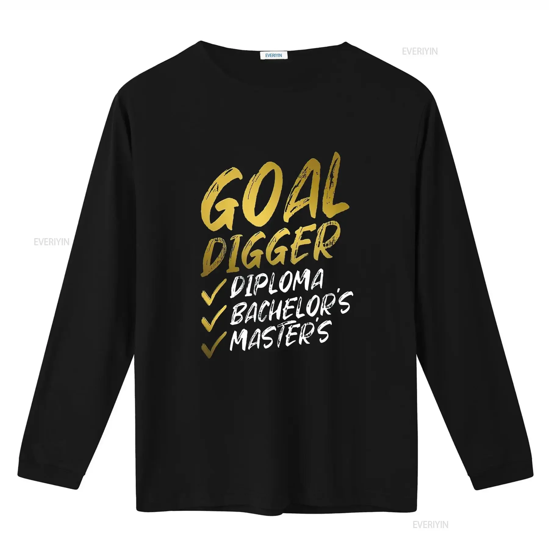 فئة 2021 الهدف حفار المدرسة الثانوية كلية التخرج تي شيرت خمر غسلها قليلا مصمم الملابس تنوعا الشارع الشهير