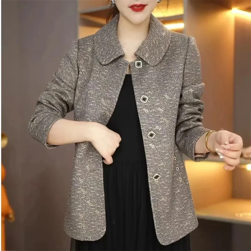 

Upscale Mom's Autumn New Small Fragrant Style Blazers Women's Spring and Autumn Casual Top Cardigan Fashion Western Style Suit