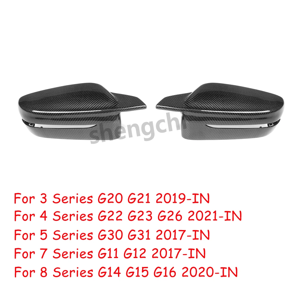 for BMW 3 4 5 7 8 Series G20 G21 G22 G23 G26 G30 G31 G11 G12 G14 G15 G16 Carbon Fiber Side Door Replacement Mirror Cover Caps