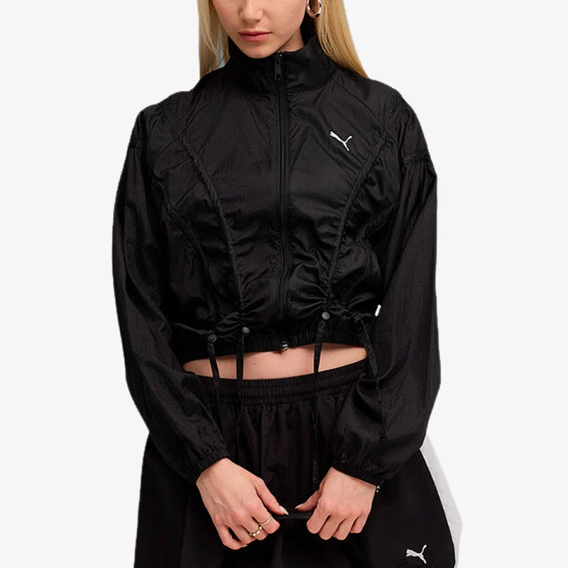 

Puma genuine Women's Woven Short Stand Collar Loose Sports Jacket 633971-01