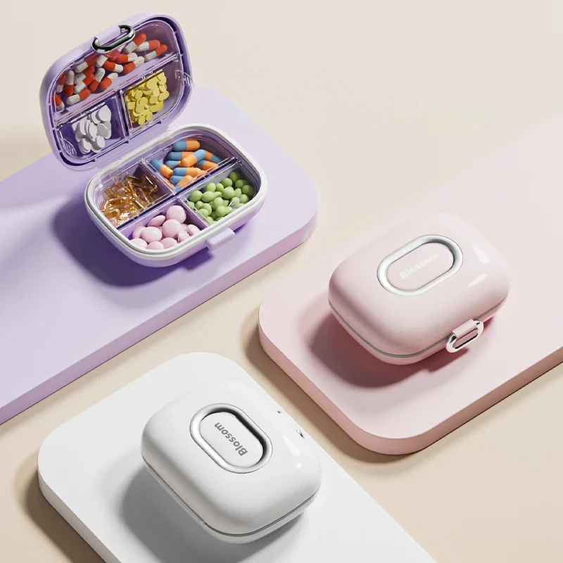 Mini Medicine Box for Three Meals a Day, Portable Medicine Dispenser for Seven Days a Week, Sealed Waterproof Portable Case