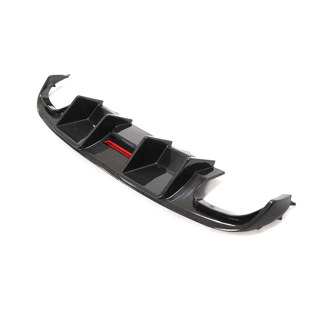 

S4 4-Door Sedan-Fit Premium High-Gloss Carbon Rear Diffuser (w/ Brake Light)